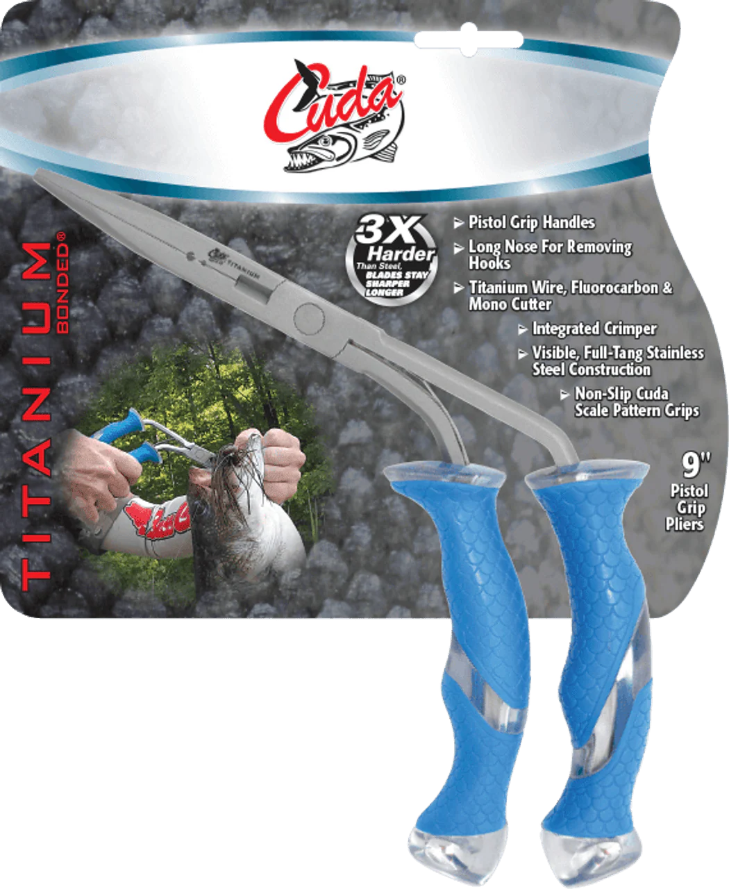 Cuda Pistol Grip Long Nose Pliers