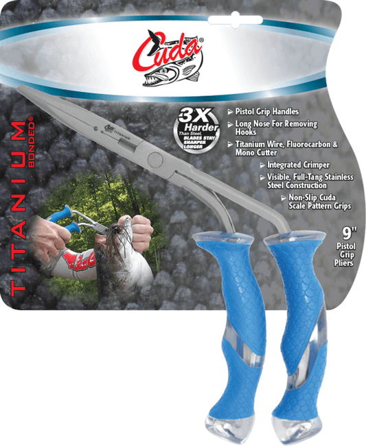 Cuda Pistol Grip Long Nose Pliers