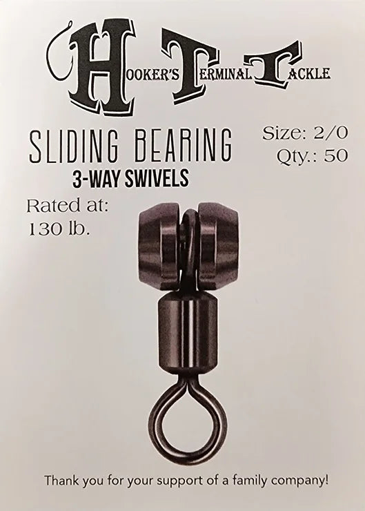 Hooker's Terminal Tackle Sliding Bearing 3-Way Swivels
