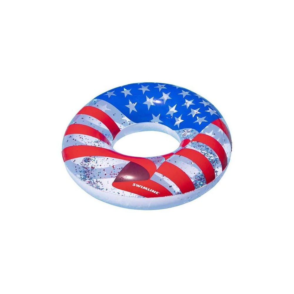 Swimline Americana Glitter Inflatable Pool Ring