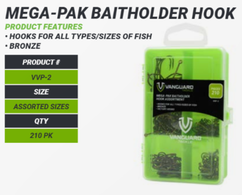 Vanguard Mega-Pak Baitholder Hook Assortment