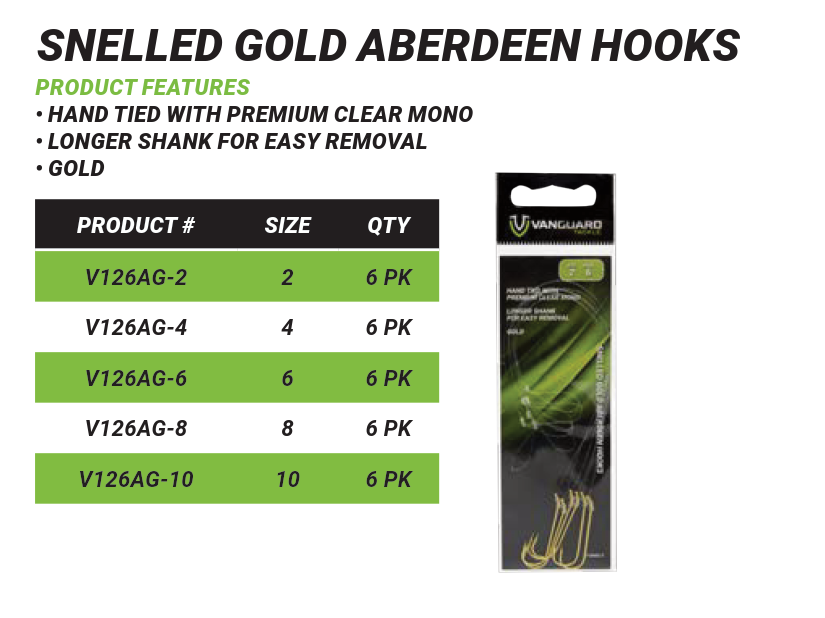 Vanguard Aberdeen Gold Hooks