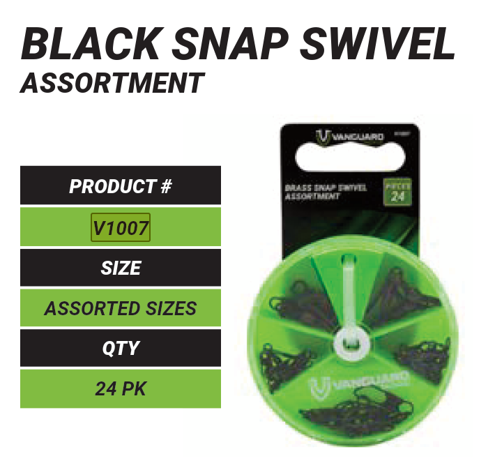 Vanguard Black Snap Swivel Assortment