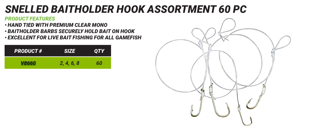 Vanguard Snelled Hooks Assortment