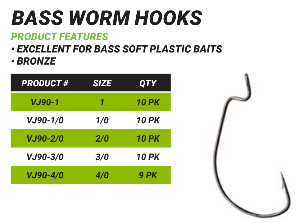 Vanguard Worm Hooks
