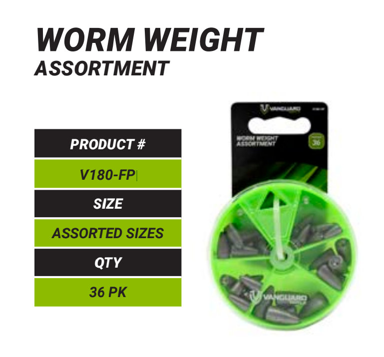 Vanguard Worm Weight Sinker Assortment