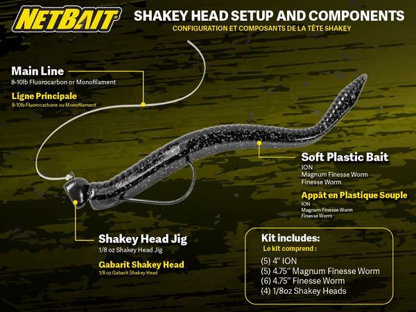 Netbait Shakey Head Kit
