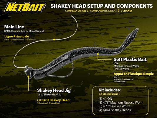 Netbait Shakey Head Kit