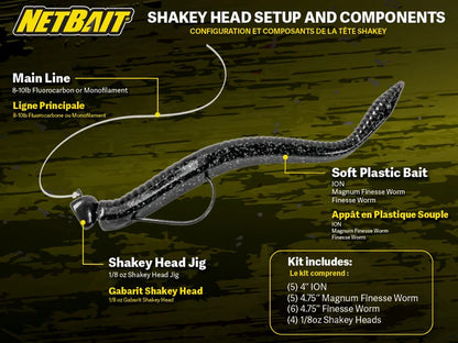Netbait Shakey Head Kit