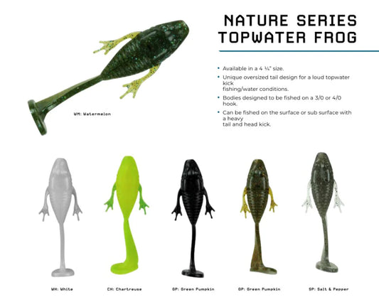 FishLab Nature Series Topwater Frog, 4" Body